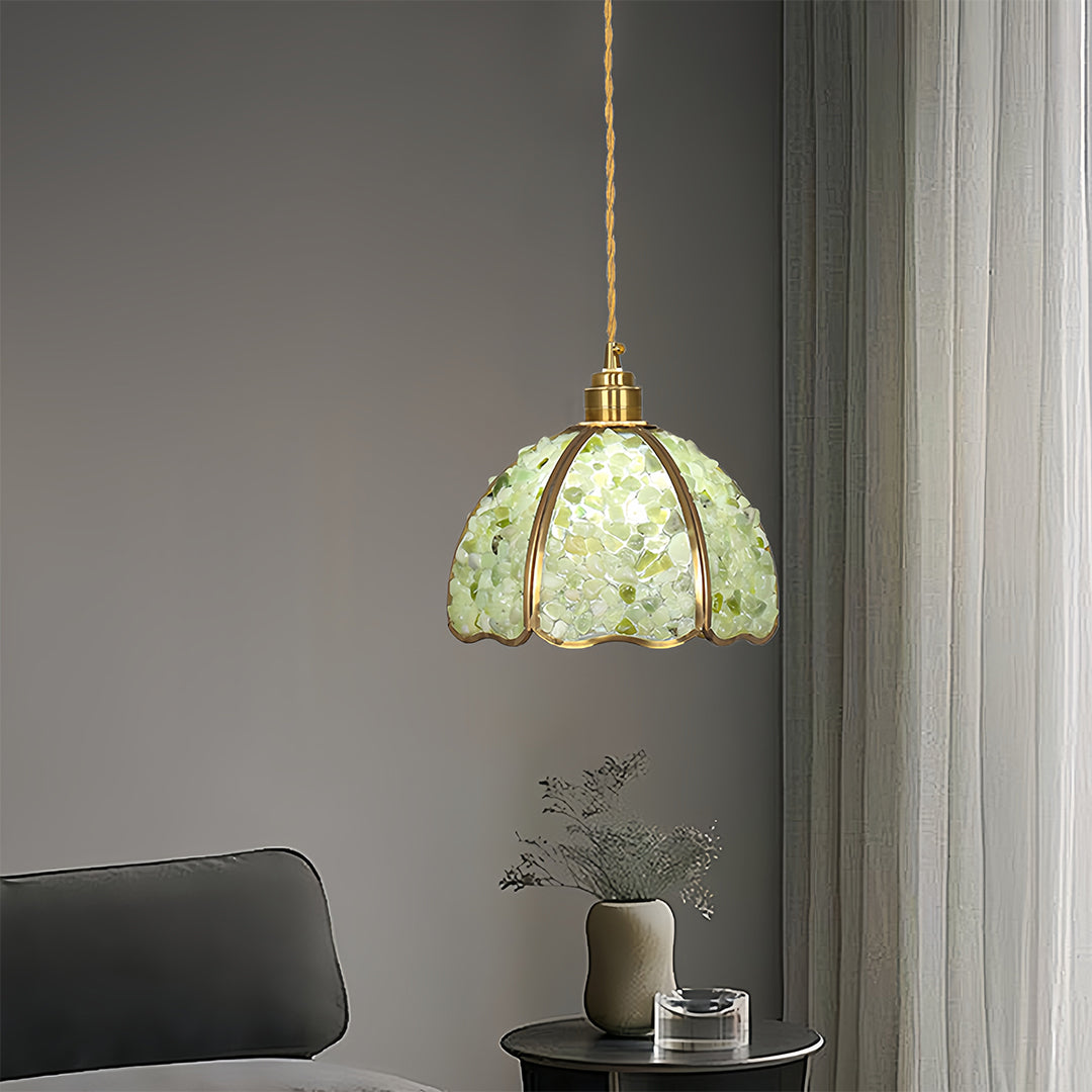 Lavisa - Small Crystal Dome Pendant Light Dimmable Copper Fixture