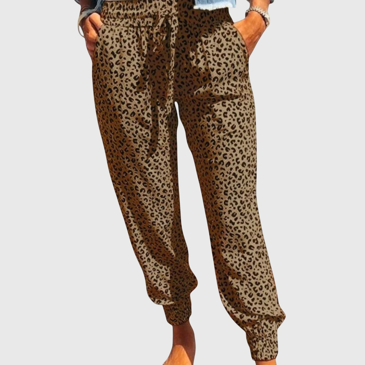 Lavisa - Women's Wide Leg Animal Print Pants - Comfortable & Trendy