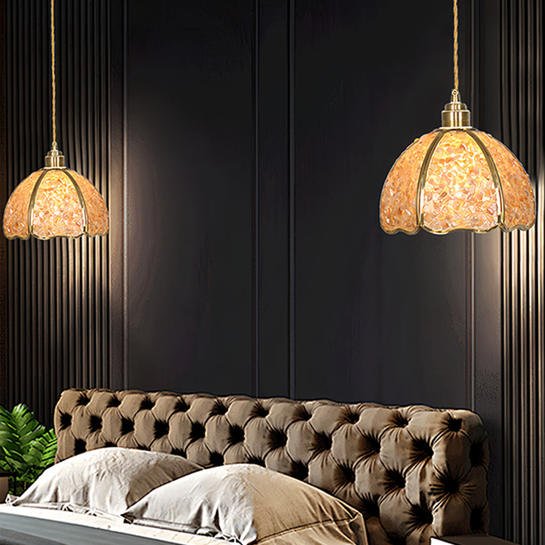 Lavisa - Small Crystal Dome Pendant Light Dimmable Copper Fixture