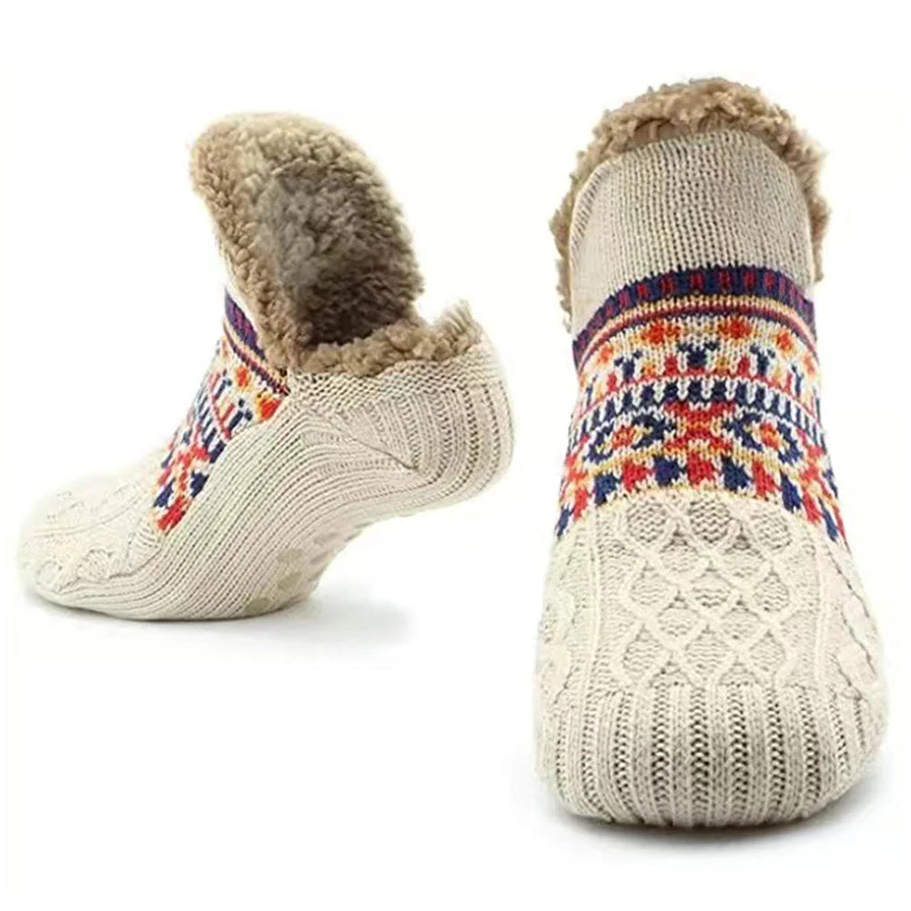 Lavisa - Knitted Slipper Socks with Fleece Lining