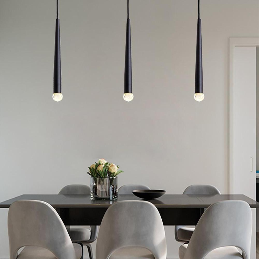 Lavisa - Slim Crystal Cylinder Pendant Light