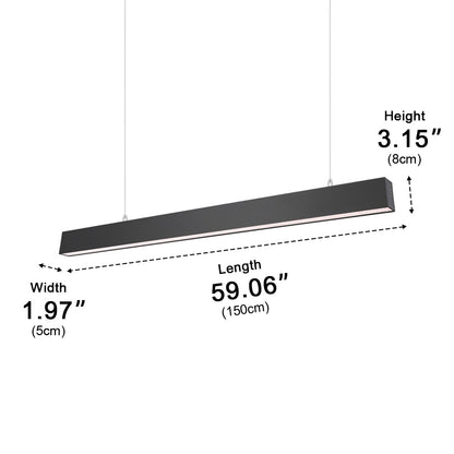 Lavisa - Black Modern Minimalist Linear LED Suspended Pendant Light
