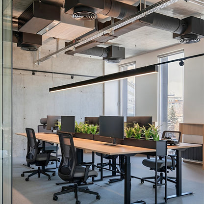 Lavisa - Black Modern Minimalist Linear LED Suspended Pendant Light