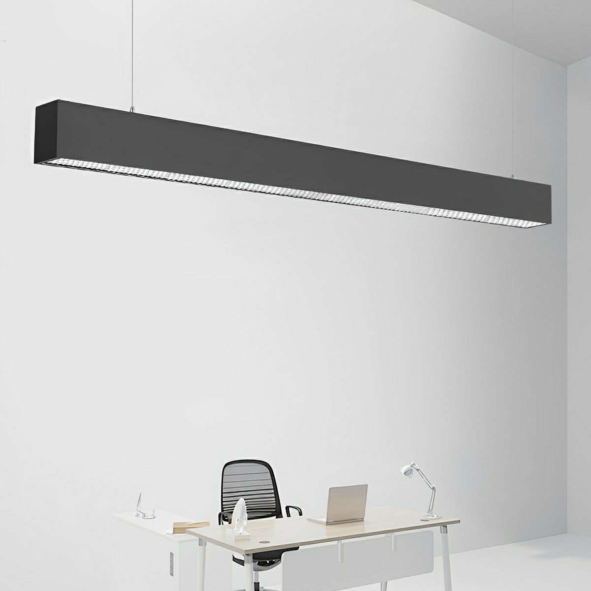 Lavisa - Black Modern Minimalist Linear LED Suspended Pendant Light