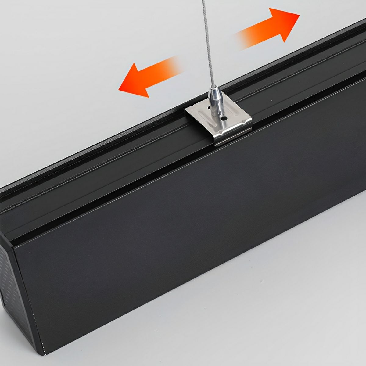 Lavisa - Black Modern Minimalist Linear LED Suspended Pendant Light