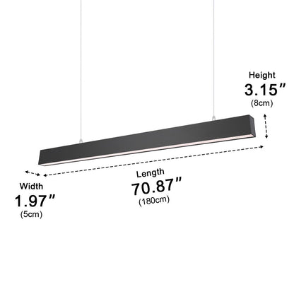 Lavisa - Black Modern Minimalist Linear LED Suspended Pendant Light