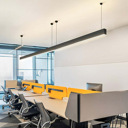 Lavisa - Black Modern Minimalist Linear LED Suspended Pendant Light