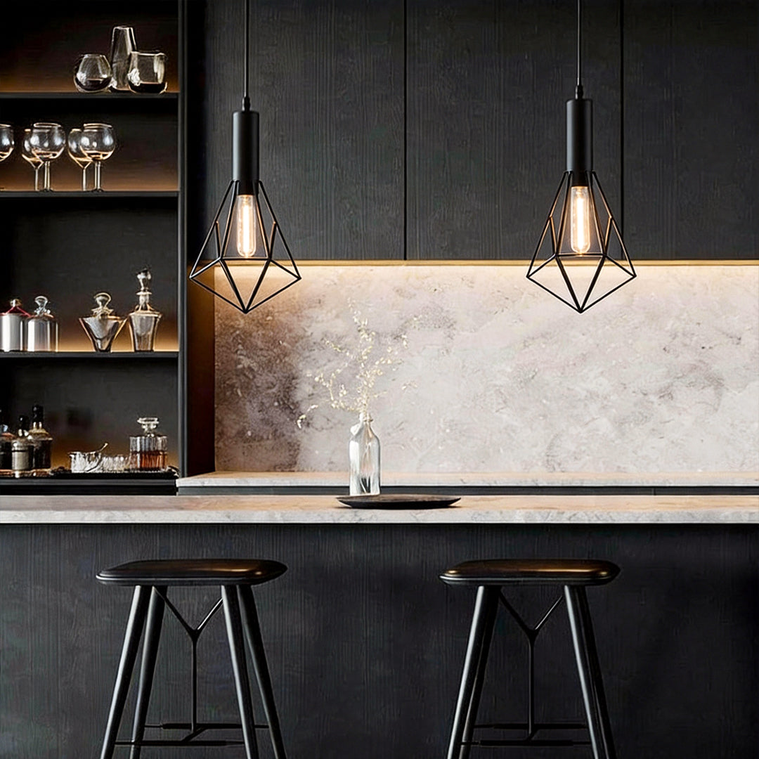 Lavisa - Black Wire Cage Pendant Light