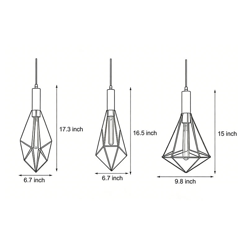 Lavisa - Black Wire Cage Pendant Light
