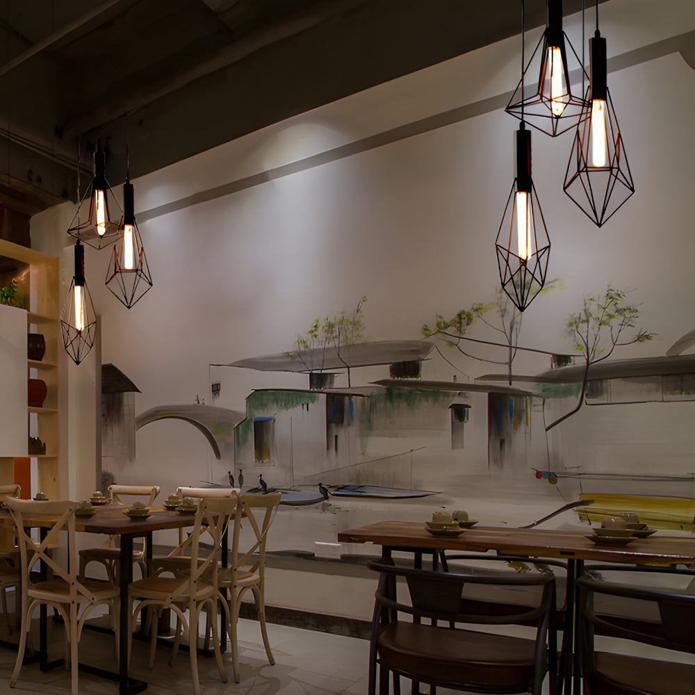 Lavisa - Black Wire Cage Pendant Light