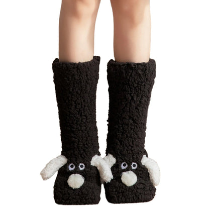 Lavisa - Cute Dog Fuzzy Socks Winter Leg Warmer