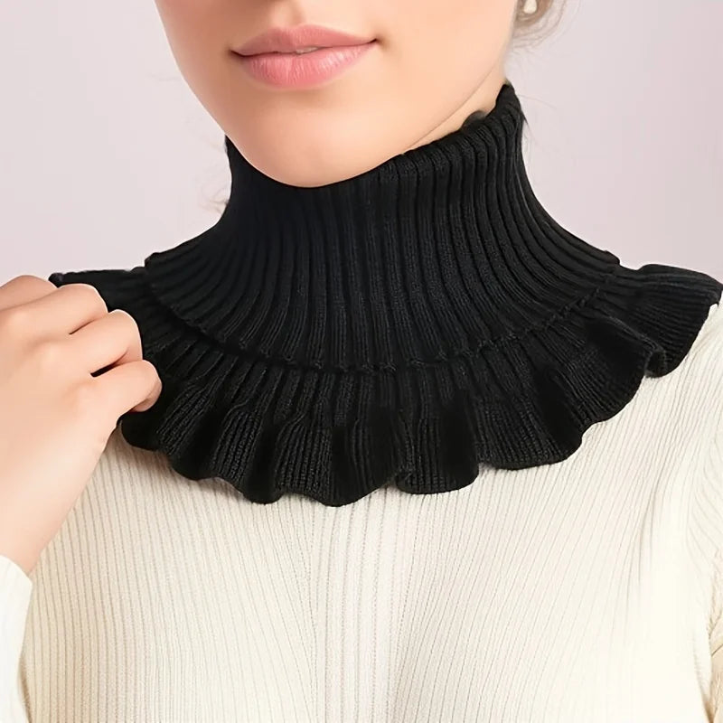Lavisa - Elegant Knitted Turtleneck Neck Warmer for Women - Detachable Scarf