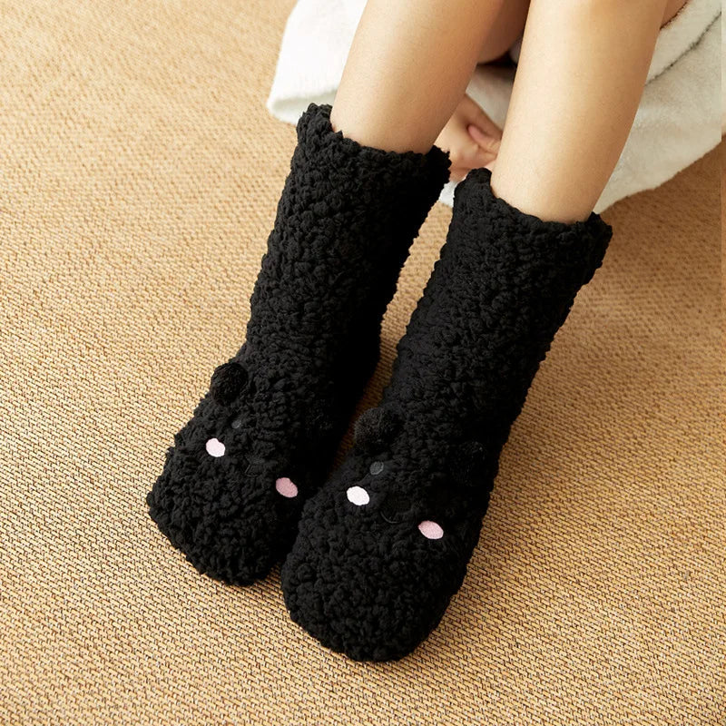 Lavisa - Cute Bear Fleece Thermal Socks