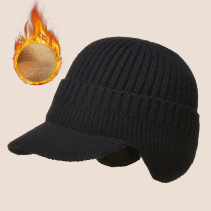 Lavisa - Men’s Knit Winter Hat with Ear Covers and Brim