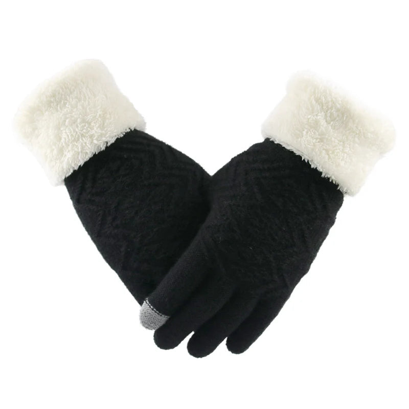 Lavisa - Touch Screen Knitted Gloves with Plush Lining