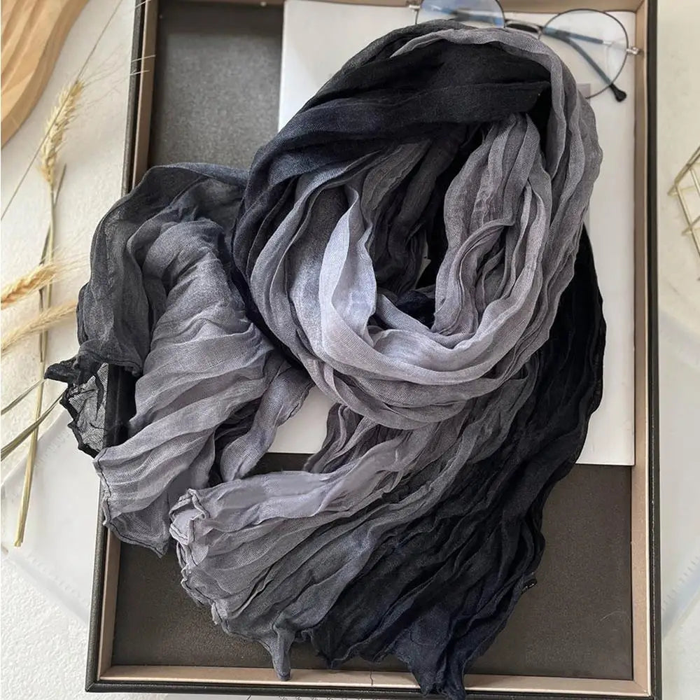 Lavisa - Soft Gradient Cotton Shawl Ladies Winter Scarf