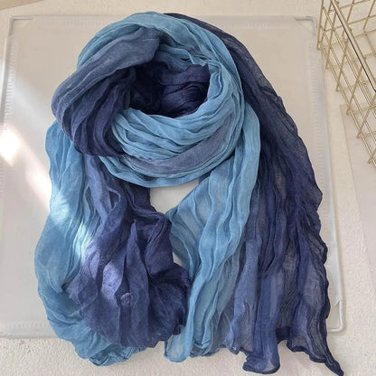 Lavisa - Soft Gradient Cotton Shawl Ladies Winter Scarf