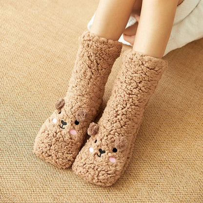 Lavisa - Cute Bear Fleece Thermal Socks