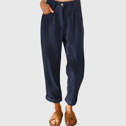 Lavisa - Modern Corduroy Wide Leg Pants
