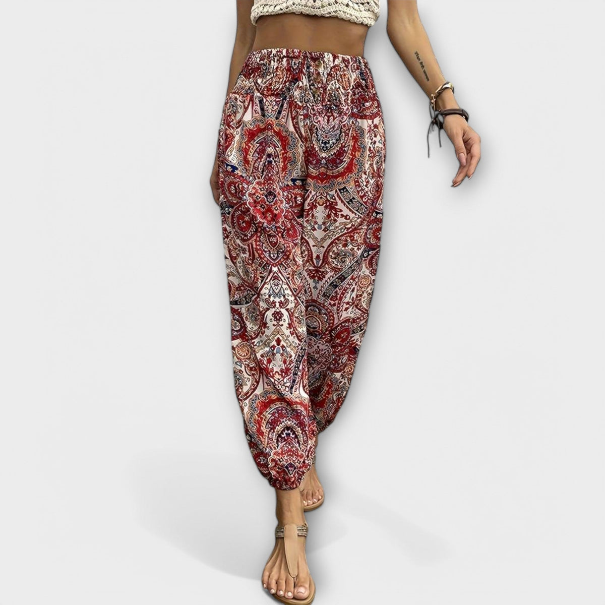 Lavisa - Ethnic Pattern Graphic Print Pants