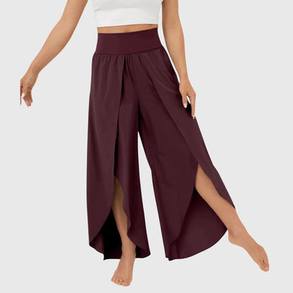 Lavisa - Women's Boho Wide-Leg Slit Summer Pants