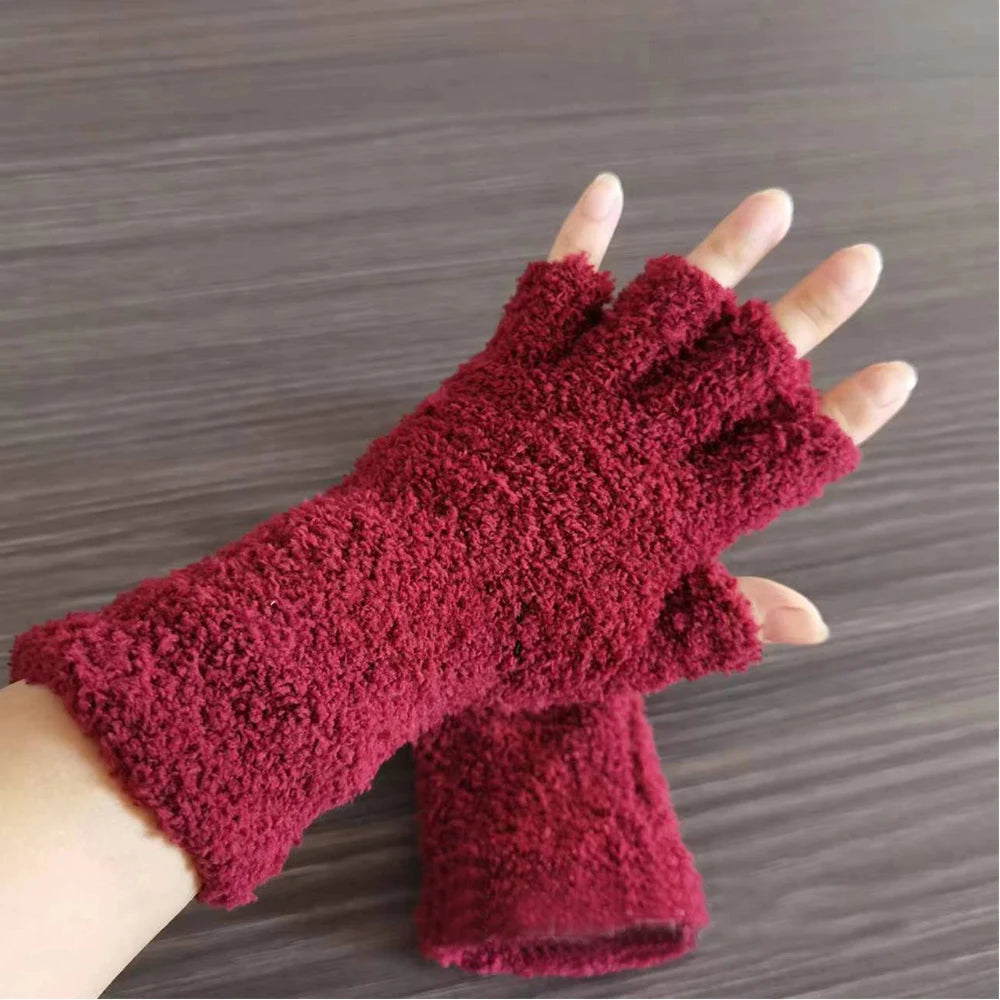 Lavisa - Winter Comfort Knit Half Finger Gloves