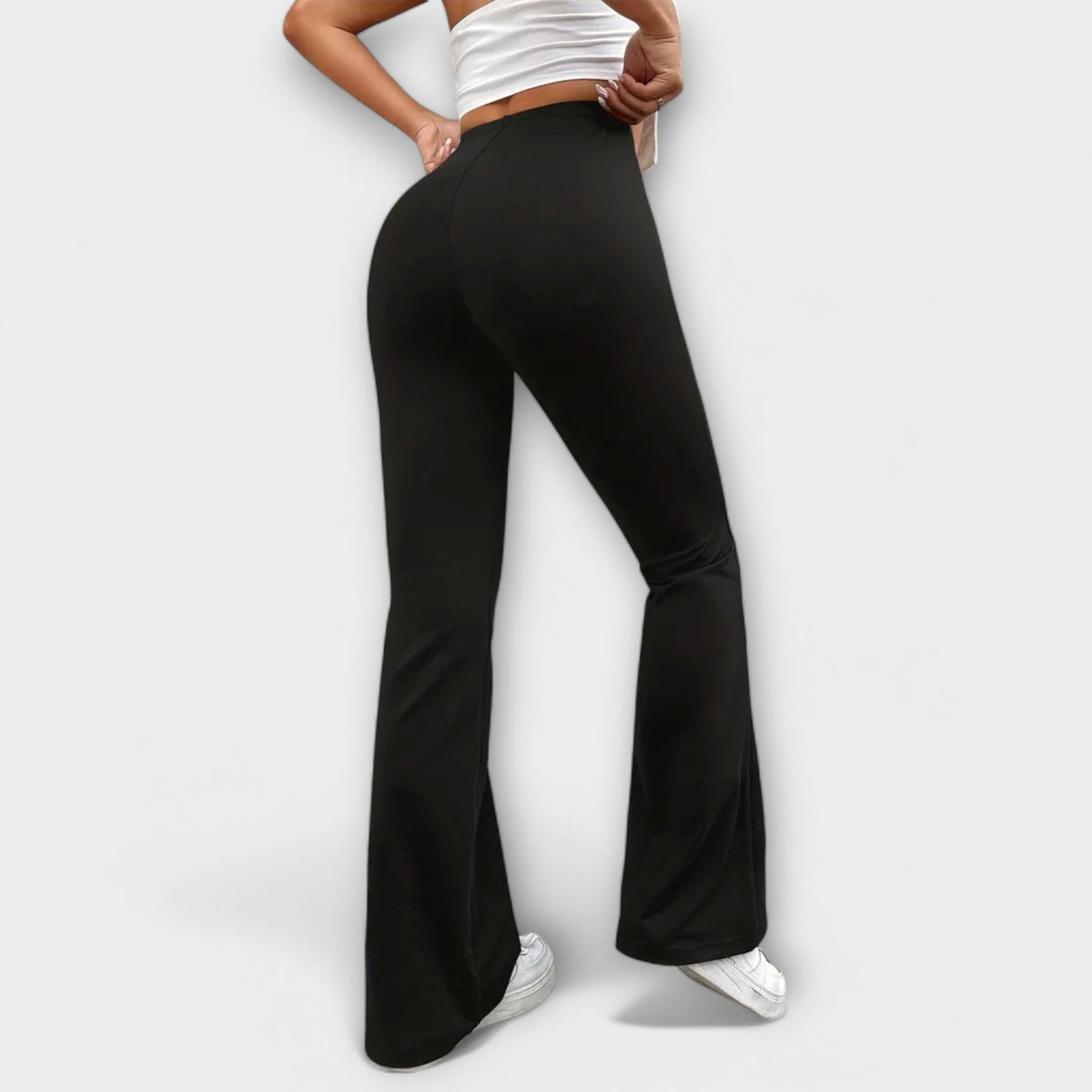 Lavisa - Relaxed Fit Flared Leg Pants - Comfortable Women's Trousers