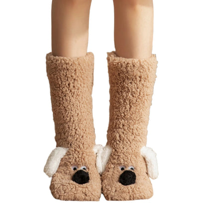 Lavisa - Cute Dog Fuzzy Socks Winter Leg Warmer