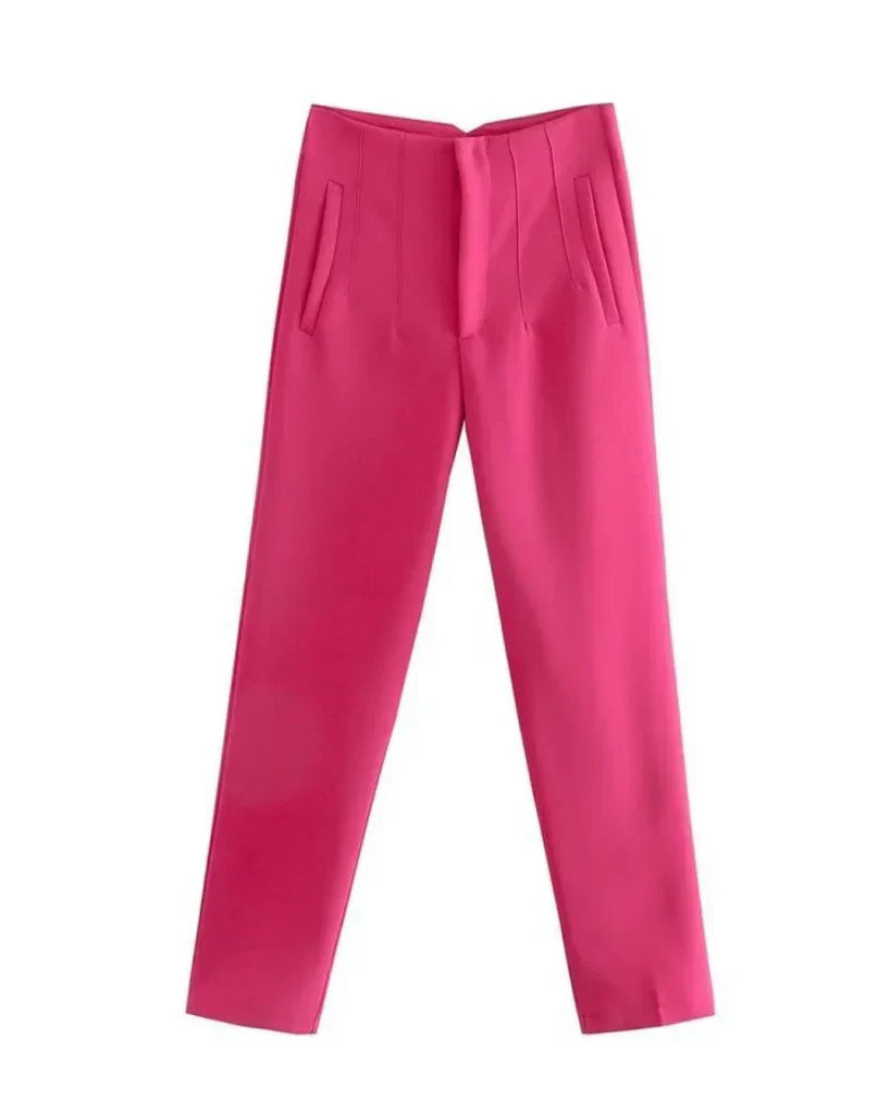 Lavisa - Wrinkle Resistant Straight Leg Trousers