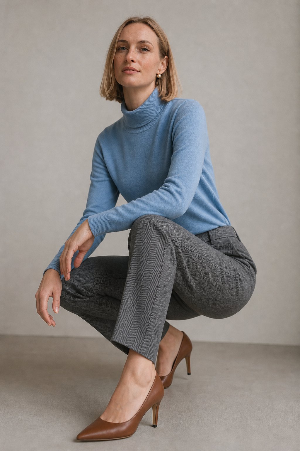 Lavisa - Tailored Ankle Length Wool Blend Tapered Pants