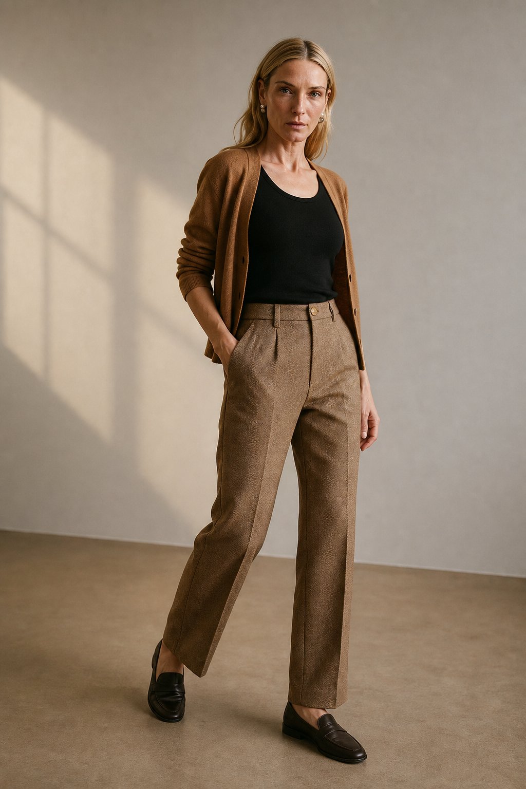 Lavisa - Tailored Ankle Length Wool Blend Tapered Pants