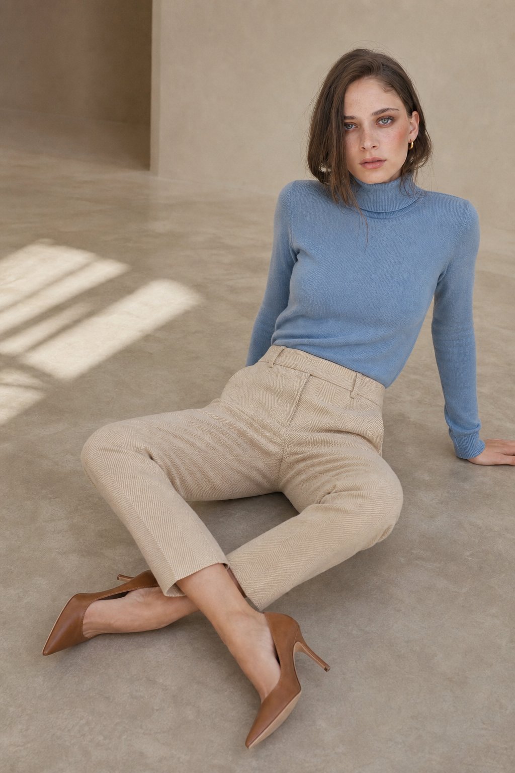 Lavisa - Tailored Ankle Length Wool Blend Tapered Pants