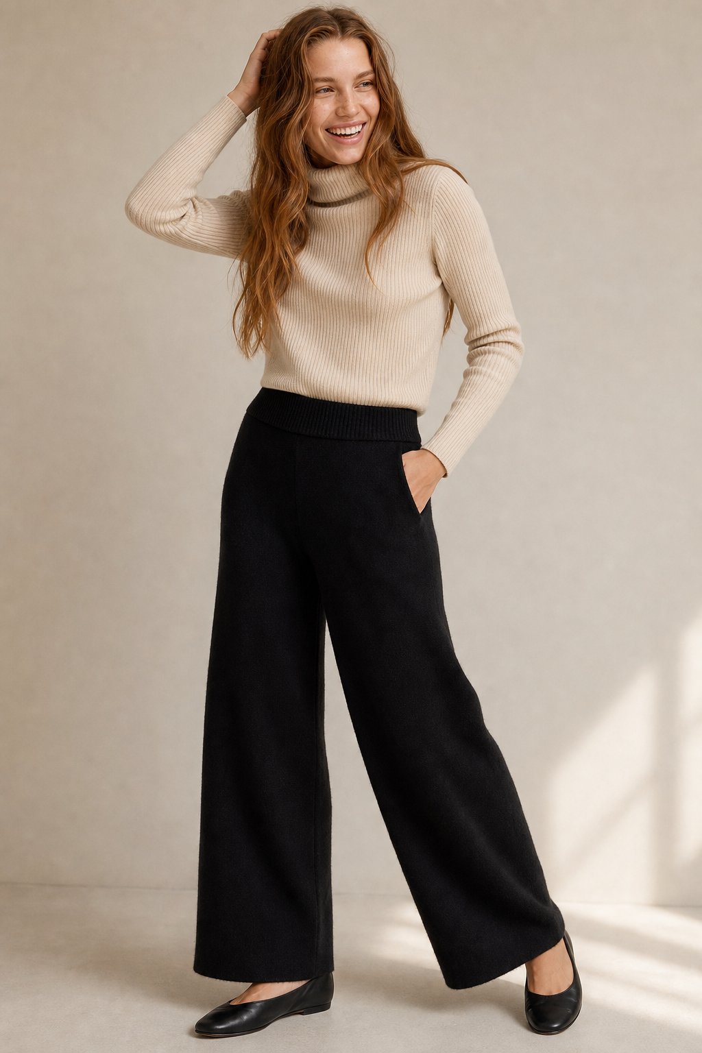 Lavisa - Cashmere Blend High Waisted Thermal Sweatpants