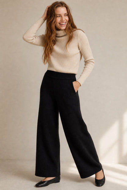 Lavisa - Cashmere Blend High Waisted Thermal Sweatpants