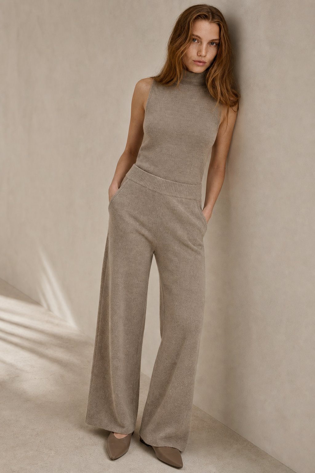 Lavisa - Cashmere Blend High Waisted Thermal Sweatpants