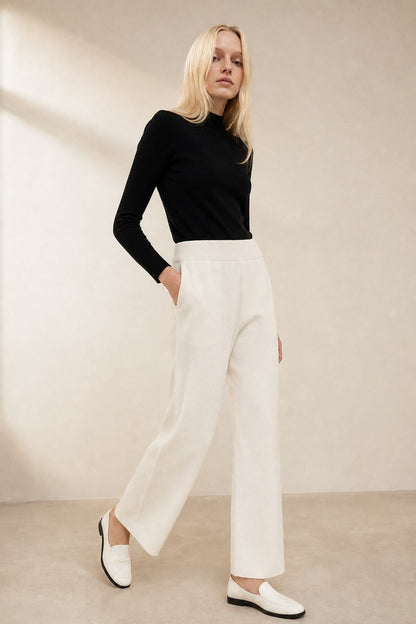Lavisa - Cashmere Blend High Waisted Thermal Sweatpants