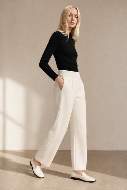 Lavisa - Cashmere Blend High Waisted Thermal Sweatpants
