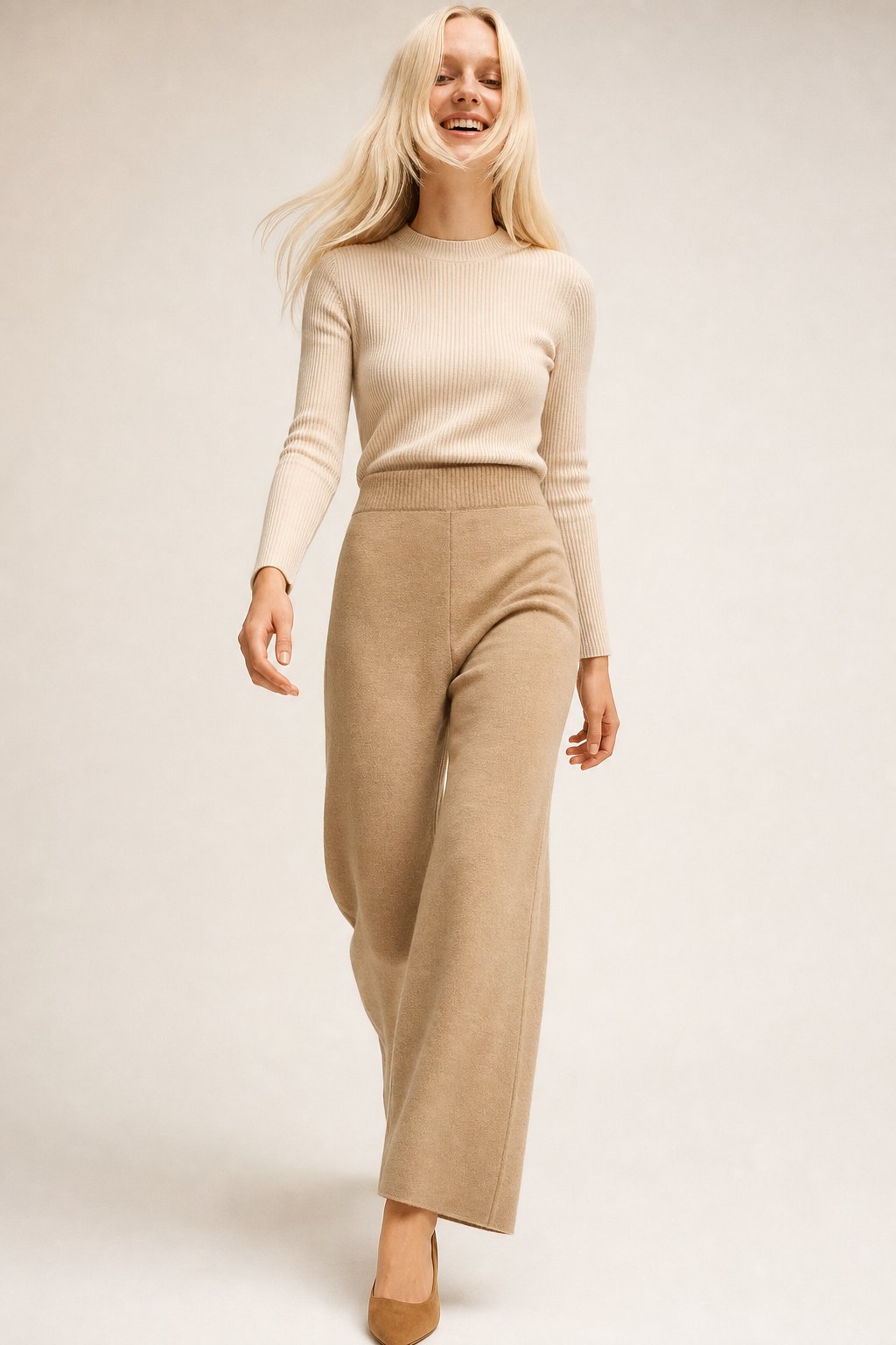 Lavisa - Cashmere Blend High Waisted Thermal Sweatpants