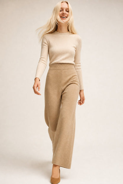 Lavisa - Cashmere Blend High Waisted Thermal Sweatpants