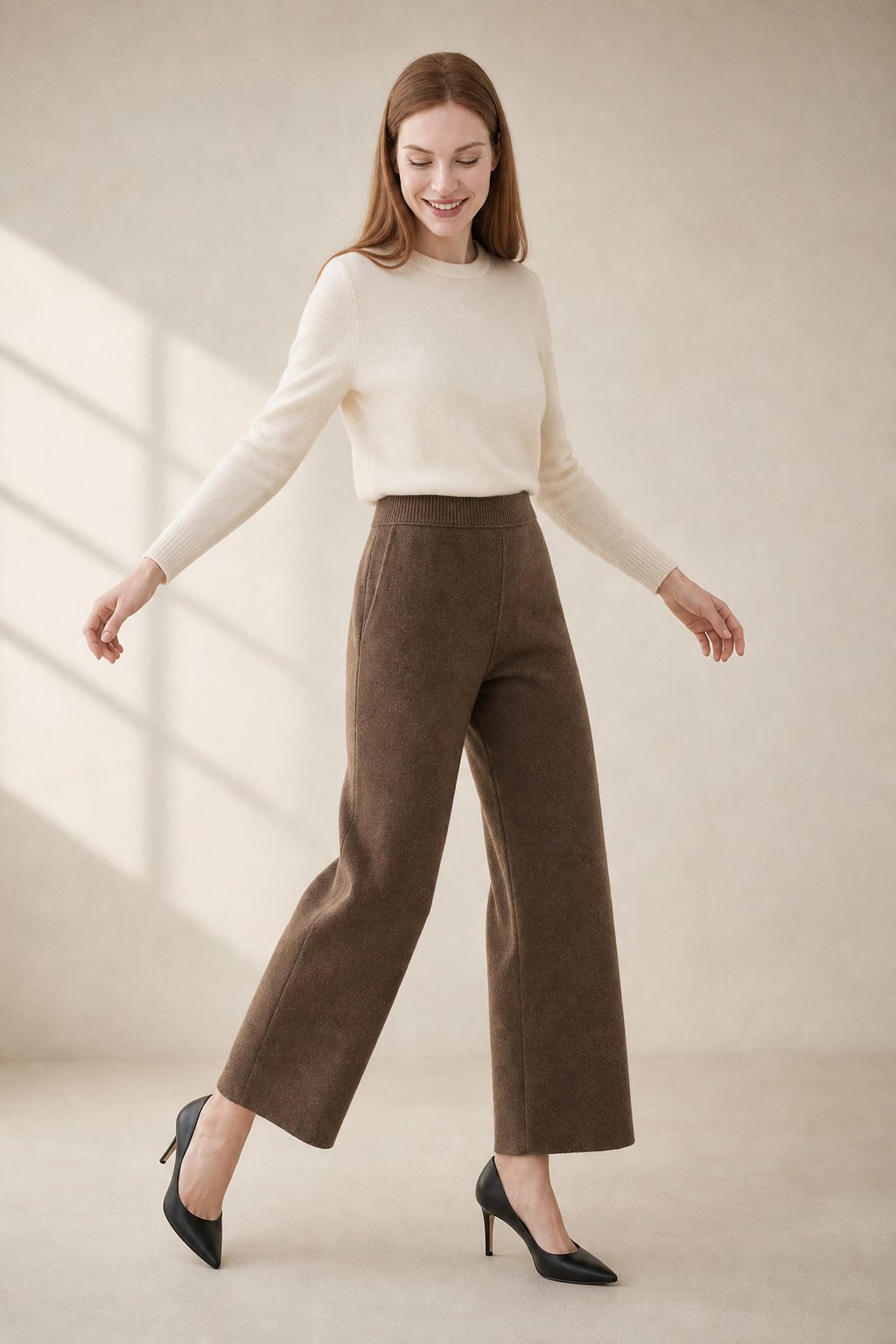 Lavisa - Cashmere Blend High Waisted Thermal Sweatpants