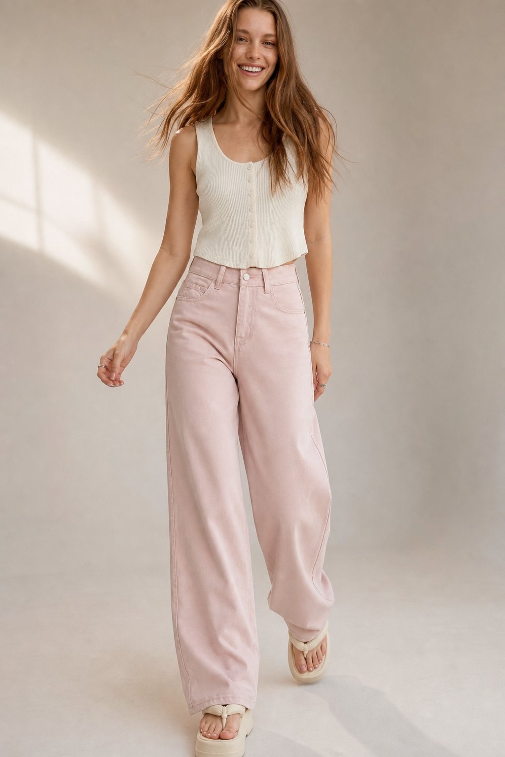 Lavisa - High Waisted Loose Fit Denim Jeans