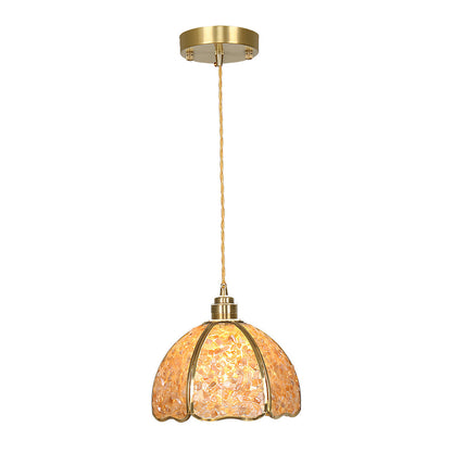 Lavisa - Small Crystal Dome Pendant Light Dimmable Copper Fixture