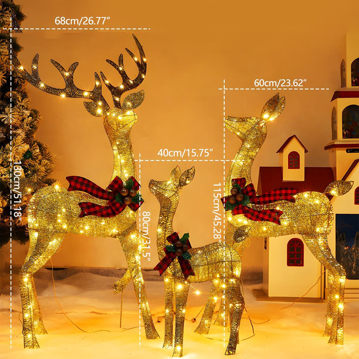 Lavisa - Christmas Elk Plug-In Luminous Holiday Decor Light Ornament