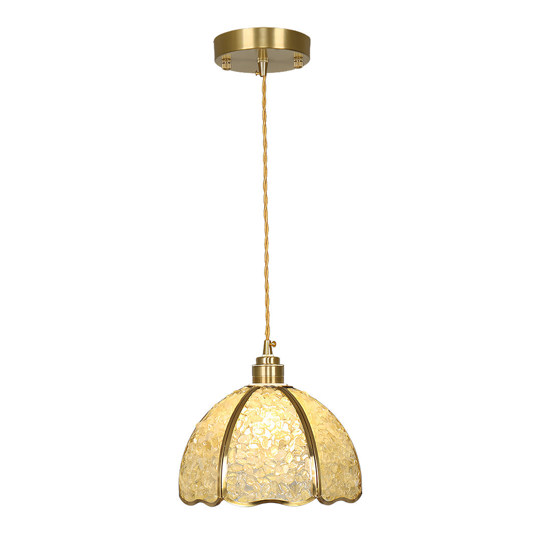 Lavisa - Small Crystal Dome Pendant Light Dimmable Copper Fixture