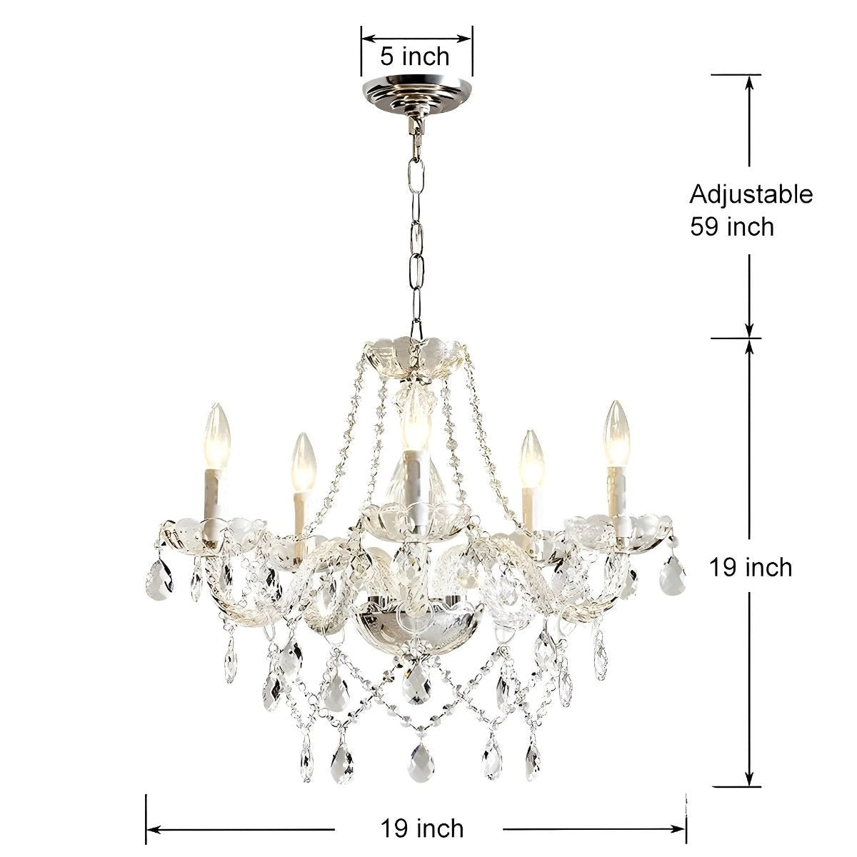 Lavisa - Classic Luxury Crystal Candle Chandelier Light Fixture