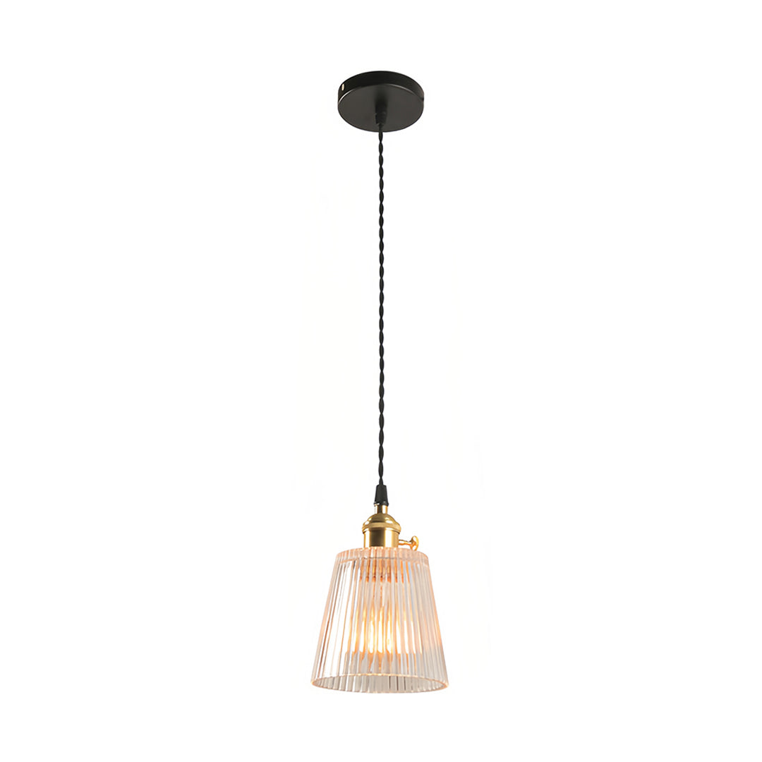 Lavisa - Clear Glass Pendant Light Minimalist Brass Ceiling Lamp