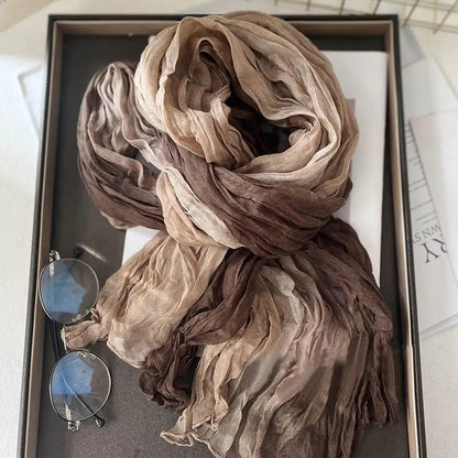 Lavisa - Soft Gradient Cotton Shawl Ladies Winter Scarf