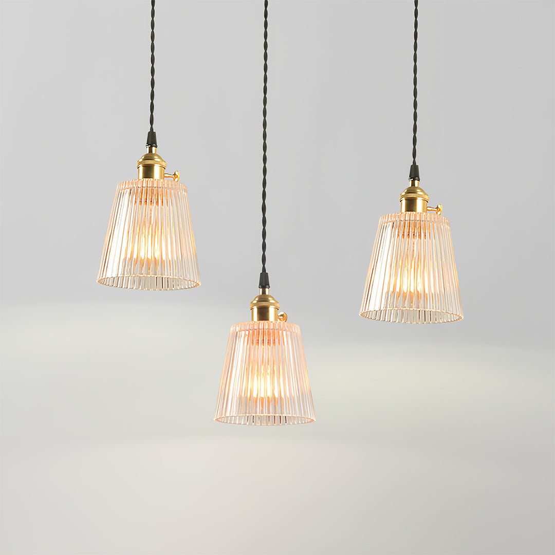 Lavisa - Clear Glass Pendant Light Minimalist Brass Ceiling Lamp