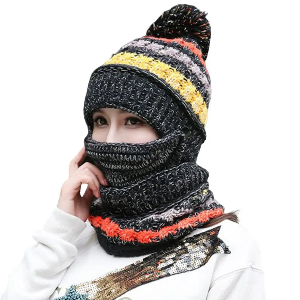 Lavisa - Cozy Knitted Hat Scarf Set with Velvet Lining