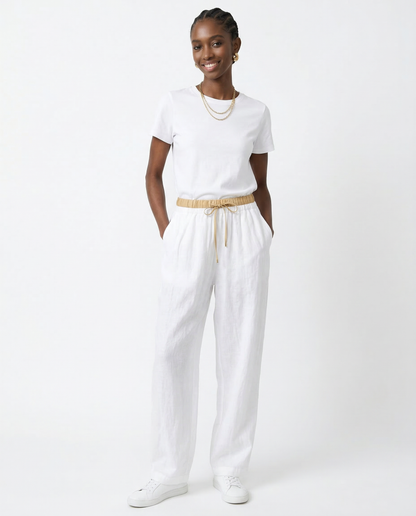 Lavisa - Relaxed Tapered Linen Everyday Trousers